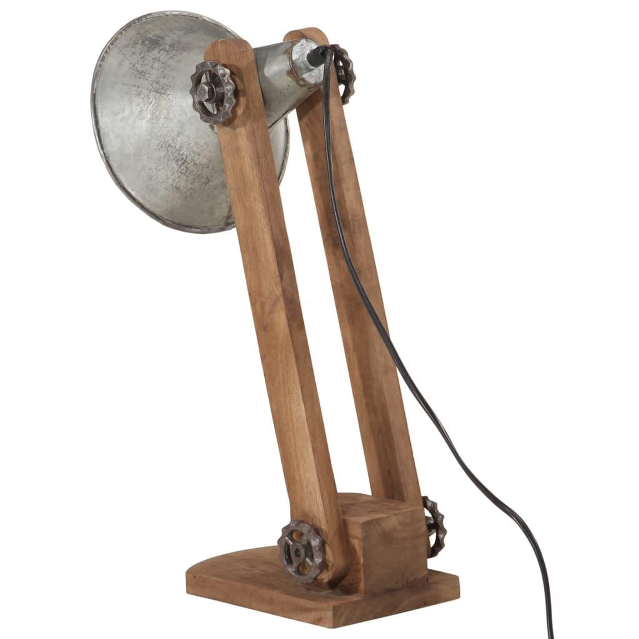 Voir la diapositive 5 : VIDAXL Lampe de bureau 25 W argent vintage 23x13x52 cm E27