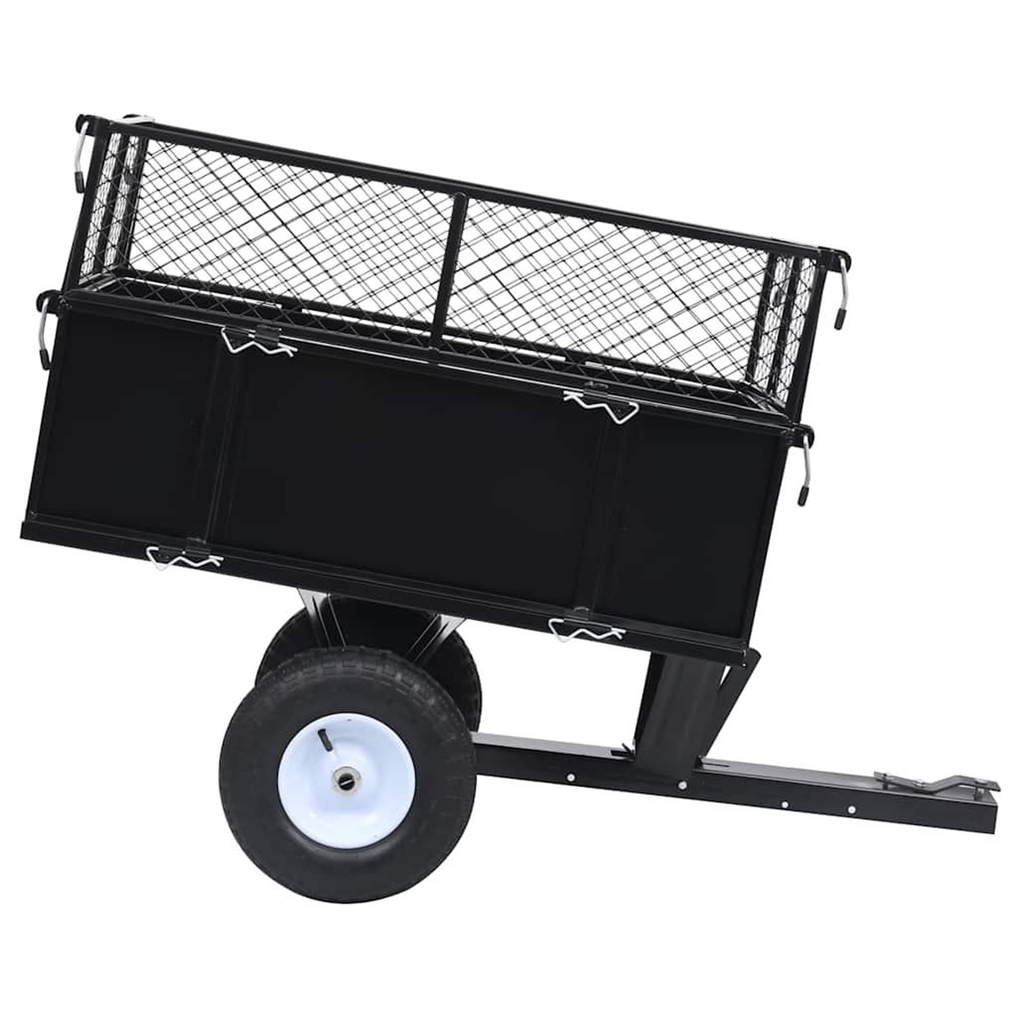 Voir la diapositive 2 : VIDAXL Remorque basculante pour tondeuse de pelouse Charge de 150 kg