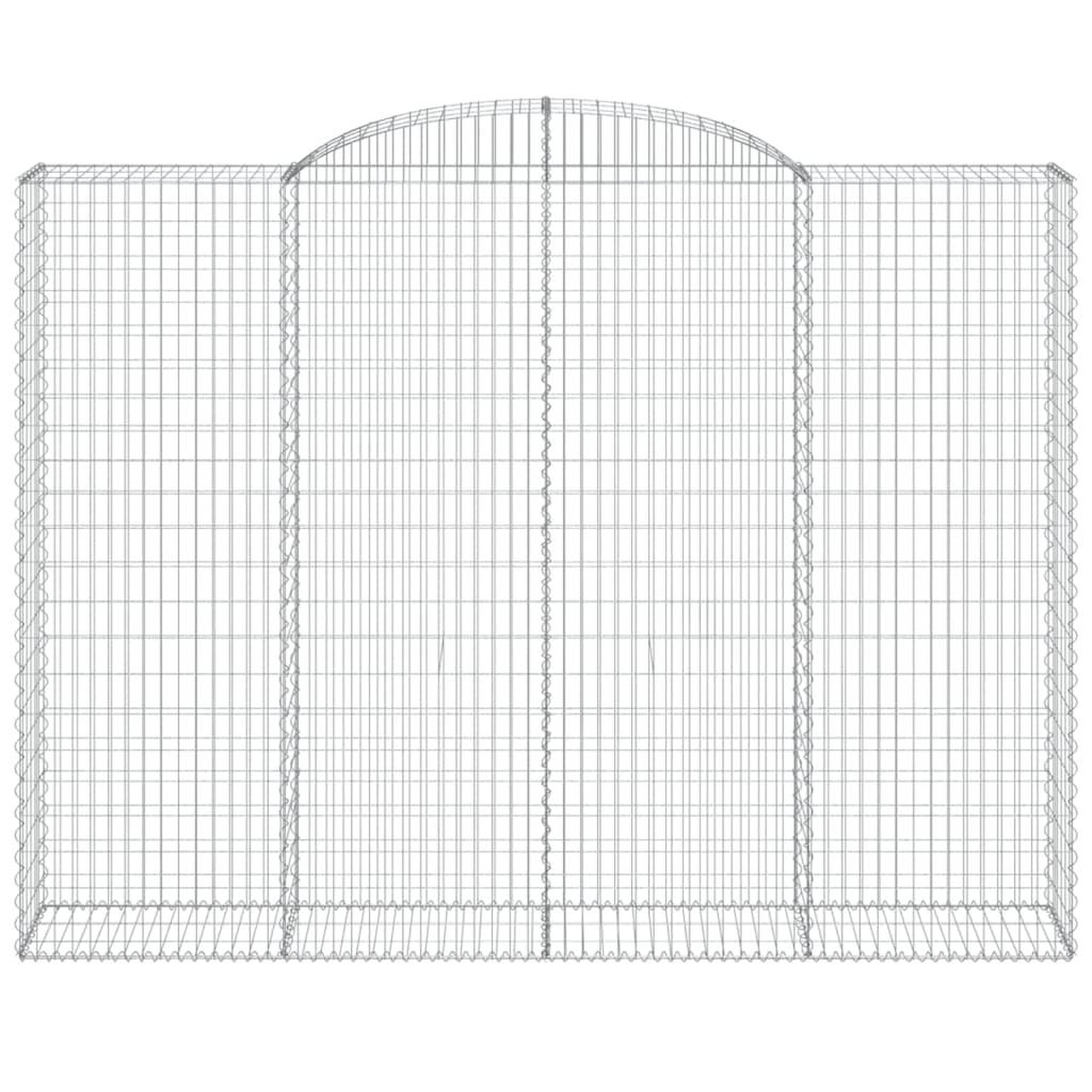 Voir la diapositive 3 : VIDAXL Panier de gabions arque 300x50x220/240 cm Fer galvanise