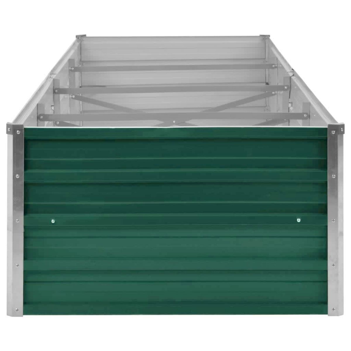 VIDAXL Lit sureleve de jardin Acier galvanise 320x80x45 cm Vert