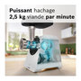 Voir la diapositive 3 : BOSCH Hachoir a viande - BOSCH - MFWS420W Série 4 - Blanc - 500 W - moteur bloqué 1900 W - 2,5 kg/mn - 2 vitesses - 2 grilles de hac