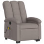 Voir la diapositive 3 : VIDAXL Fauteuil inclinable de massage Taupe Tissu