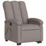 Voir la diapositive 3 : VIDAXL Fauteuil inclinable de massage Taupe Tissu