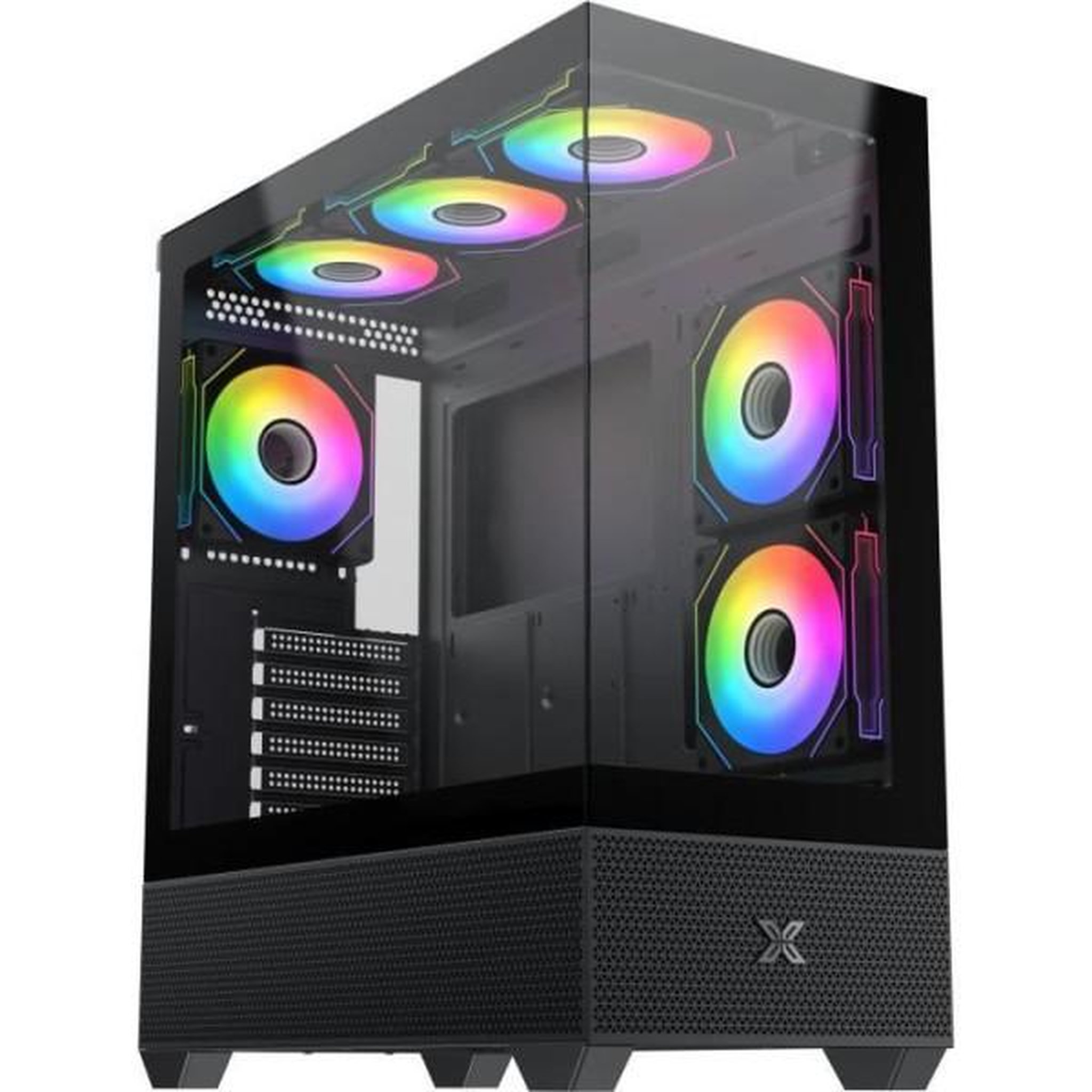 Xigmatek Boîtier PC - XIGMATEK - Alphard - Moyen tour - E-ATX - Verre trempé - ARGB - Noir