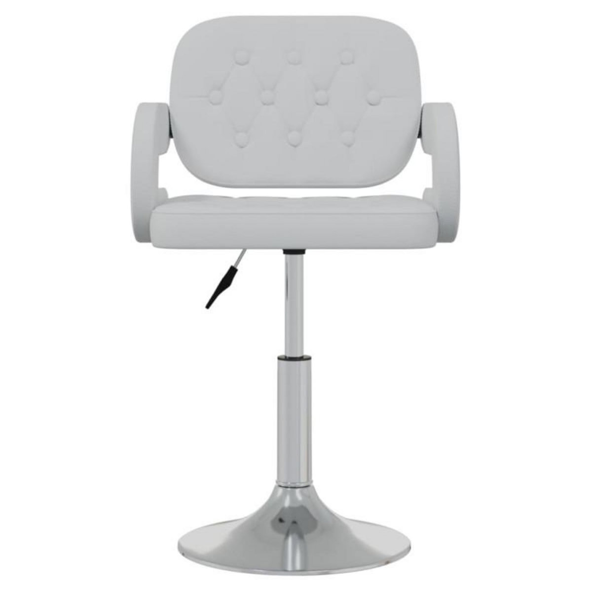 VIDAXL Chaises pivotantes à manger lot de 2 blanc similicuir