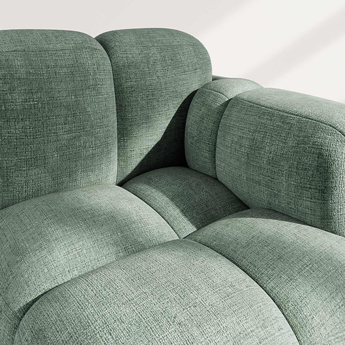 LISA DESIGN Grace - module d'assise droit en velours texturé