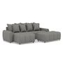 Voir la diapositive 2 : LISA DESIGN Adelaide - canapé d'angle réversible 4 places avec pouf d'appoint en tissu texturé