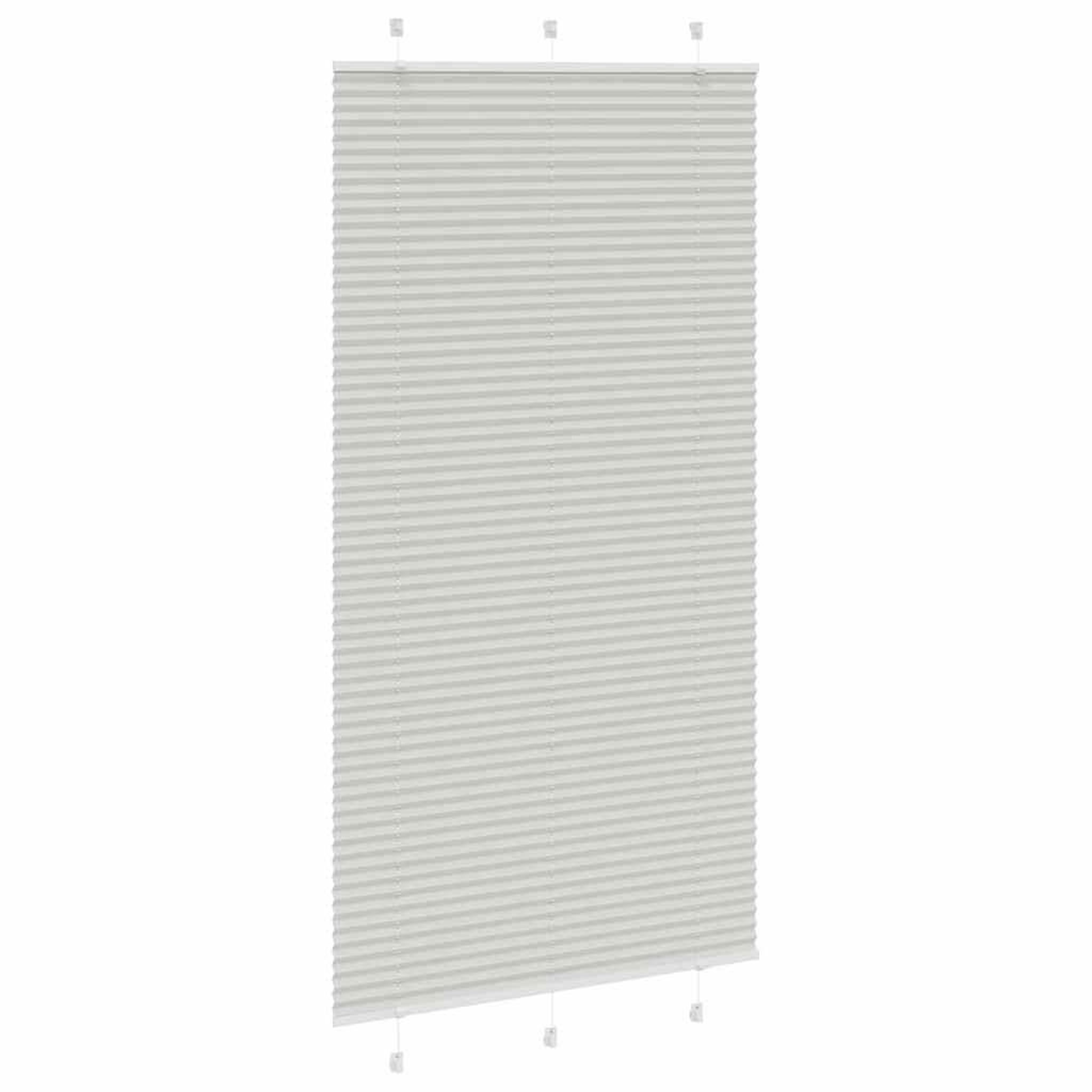 Voir la diapositive 3 : VIDAXL Store plisse gris clair 105x200cm largeur du tissu 104,4cm