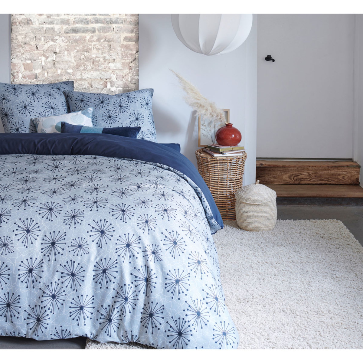 Parure housse de couette fantaisie en microfibre FATYA