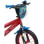 Voir la diapositive 4 : Marvel Vélo enfant 14'' - Modèle Spiderman - pour enfant de 95 à 110 cm avec stabilisateurs - Plaque décorative avant - Porte bidon & bidon - 2 freins & Roues gonflables