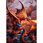 Trefl Puzzle 1000 pièces Premium Plus : Dragon de Feu - Fantasy Collection