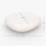 Voir la diapositive 4 : Rendez vous déco Table basse ovale blanche en fibre d'argile effet béton 105 cm-Maui