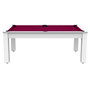 Voir la diapositive 1 : Paris Prix Table de Billard Convertible  Oregon  213cm Blanc & Prune
