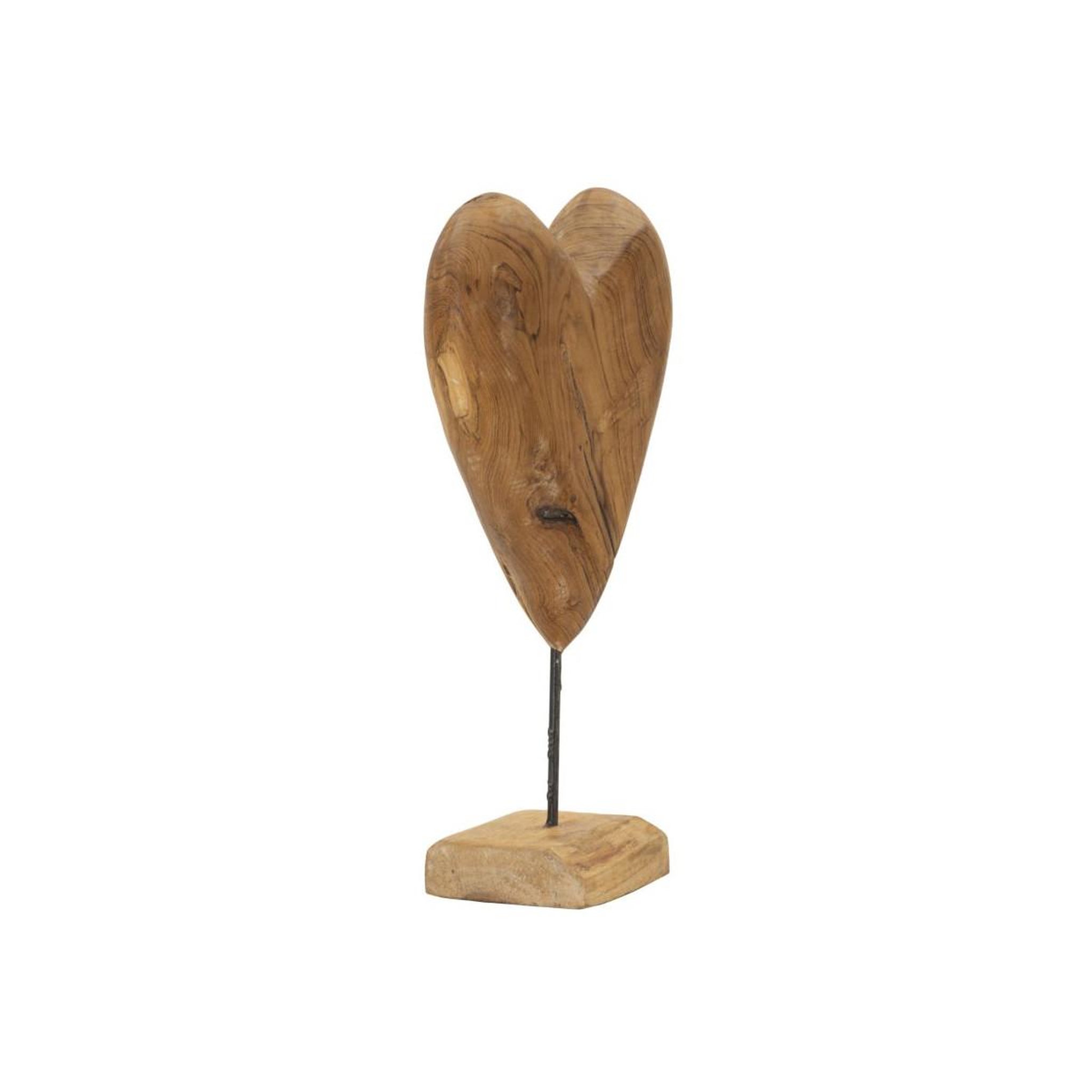 Voir la diapositive 2 : Paris Prix Objet déco en teck  cœur  45cm naturel
