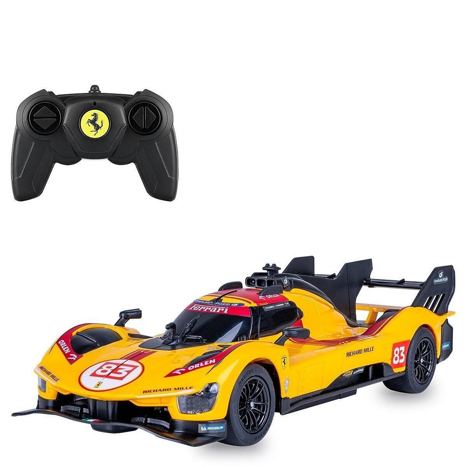 Voiture Télécommandée Jamara Ferrari n83 1:24 Jaune 2 4 Ghz - vue 2