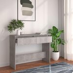 VIDAXL Table console gris beton 100x35x76,5 cm bois d'ingenierie