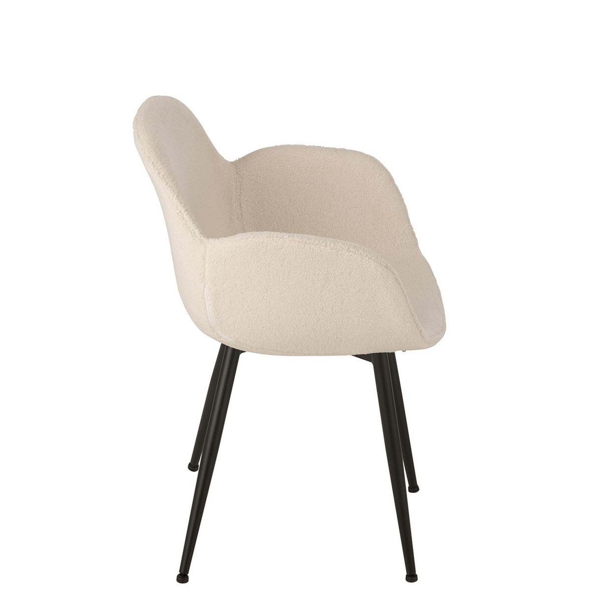 Voir la diapositive 3 : J-LINE Chaise design  rosalinda  80cm blanc