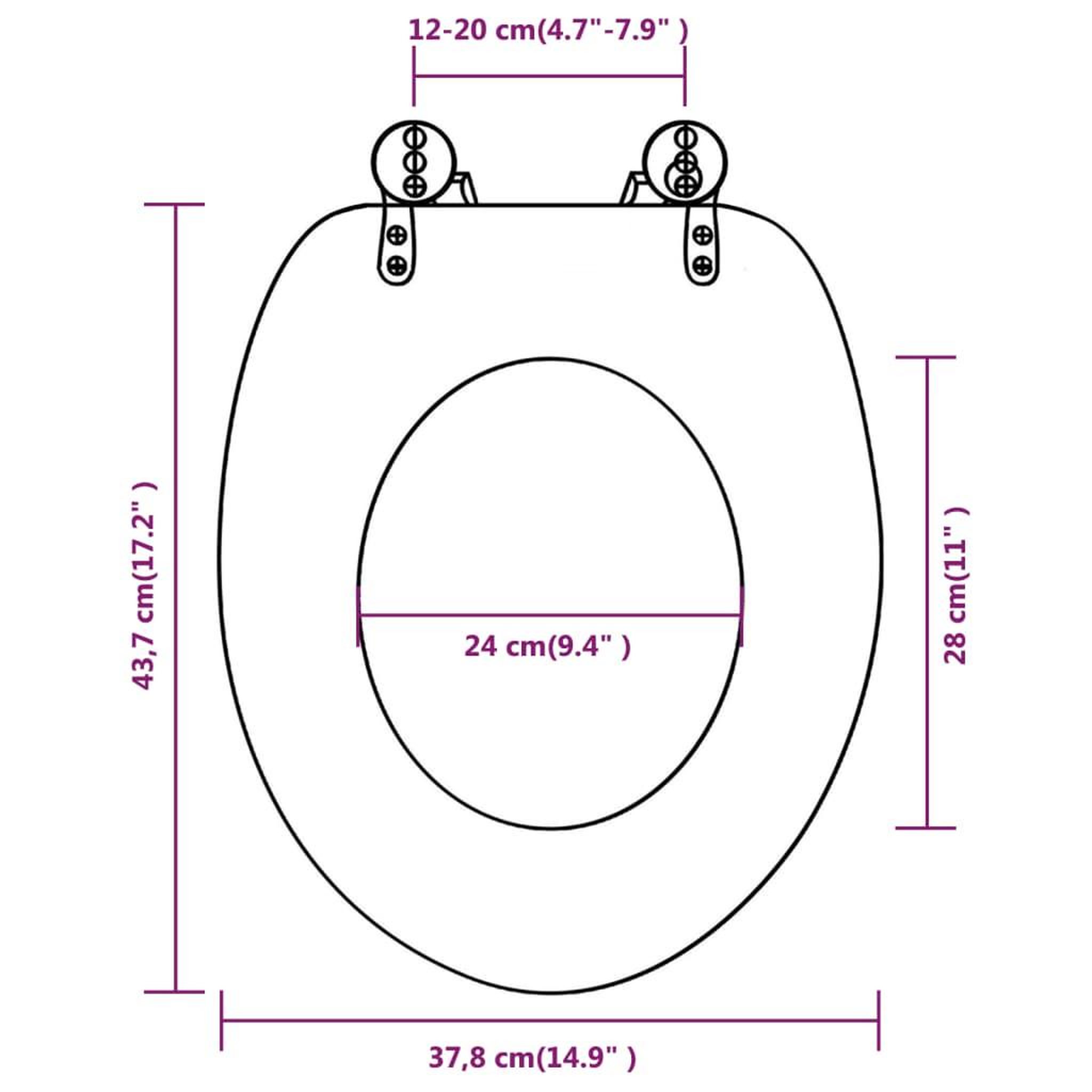 Voir la diapositive 6 : VIDAXL Siege de toilette avec couvercle en MDF Design de vieux bois