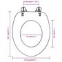 Voir la diapositive 6 : VIDAXL Siege de toilette avec couvercle en MDF Design de vieux bois
