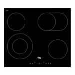 Beko Table de cuisson vitrocéramique 60cm 4 feux 6900w noir - HIC64403T