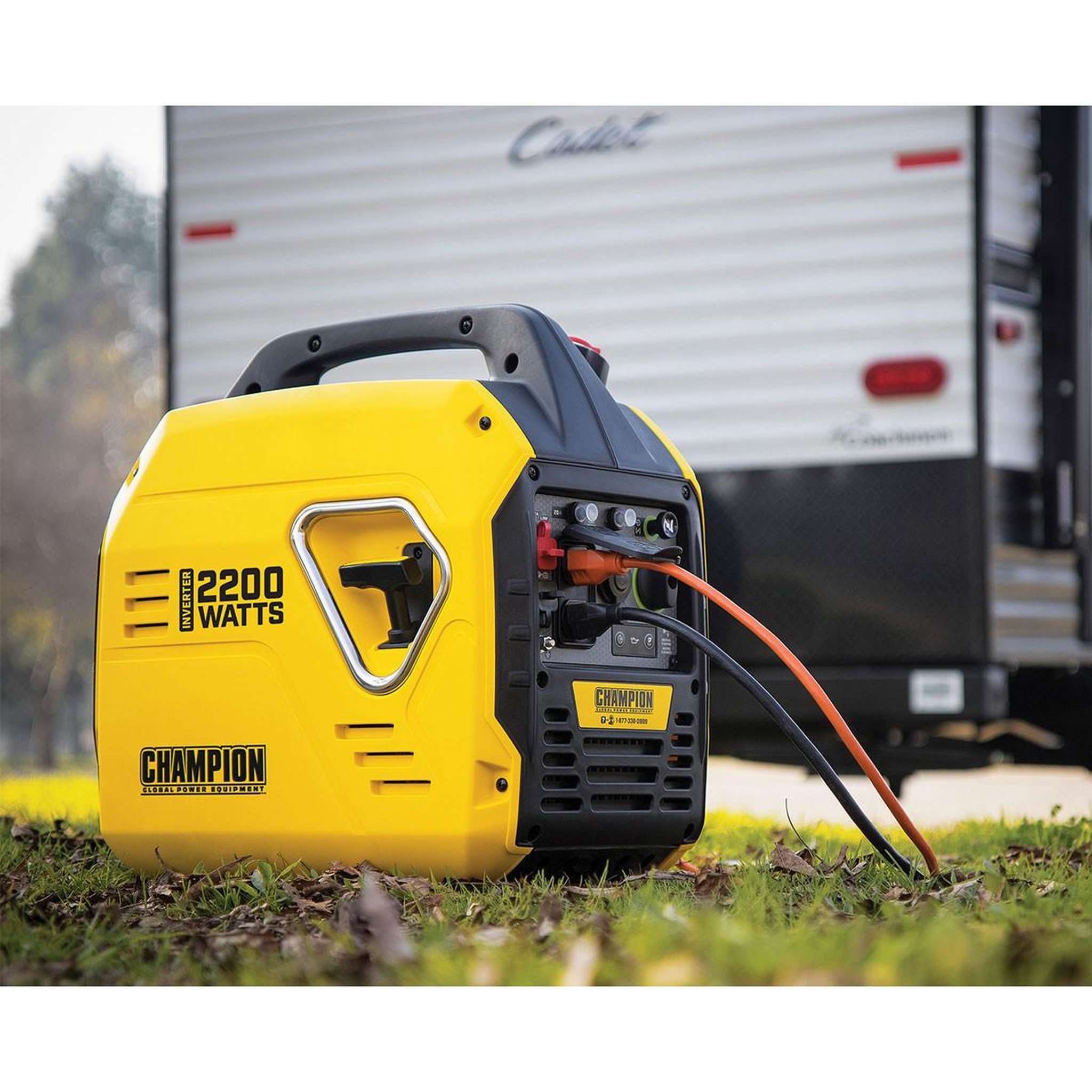 Voir la diapositive 5 : CENTRALE BRICO Inverter essence 2200 Watt 'Mighty Atom' - 79cc - 44 x 28,5 x 44,5 cm