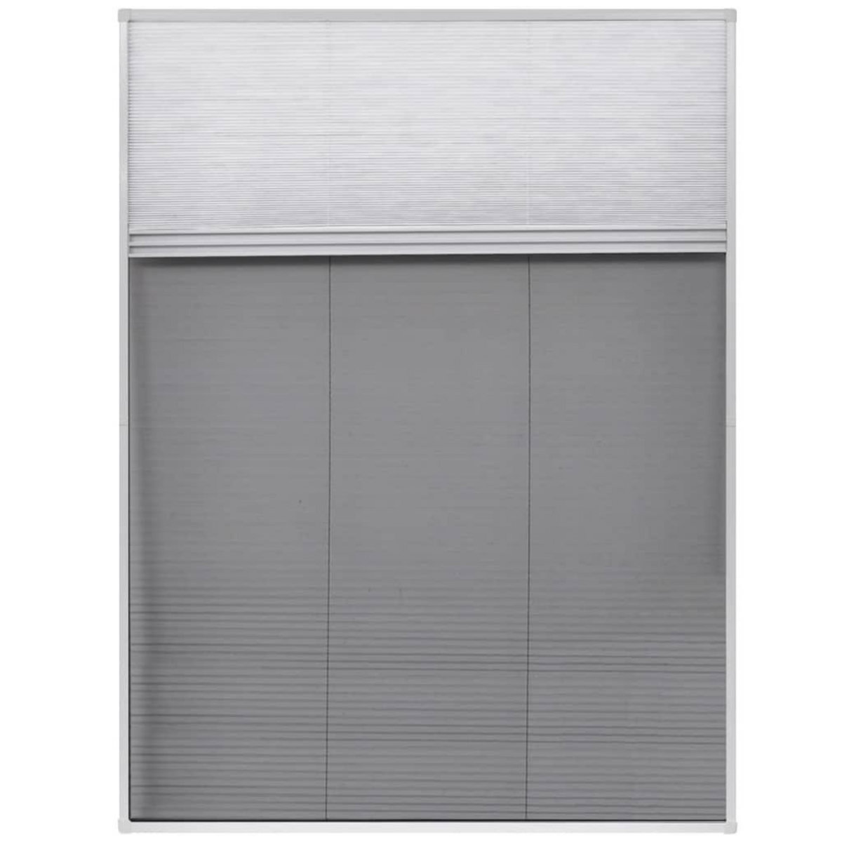 VIDAXL Moustiquaire plissee pour fenetre et store Aluminium 60 x 80 cm