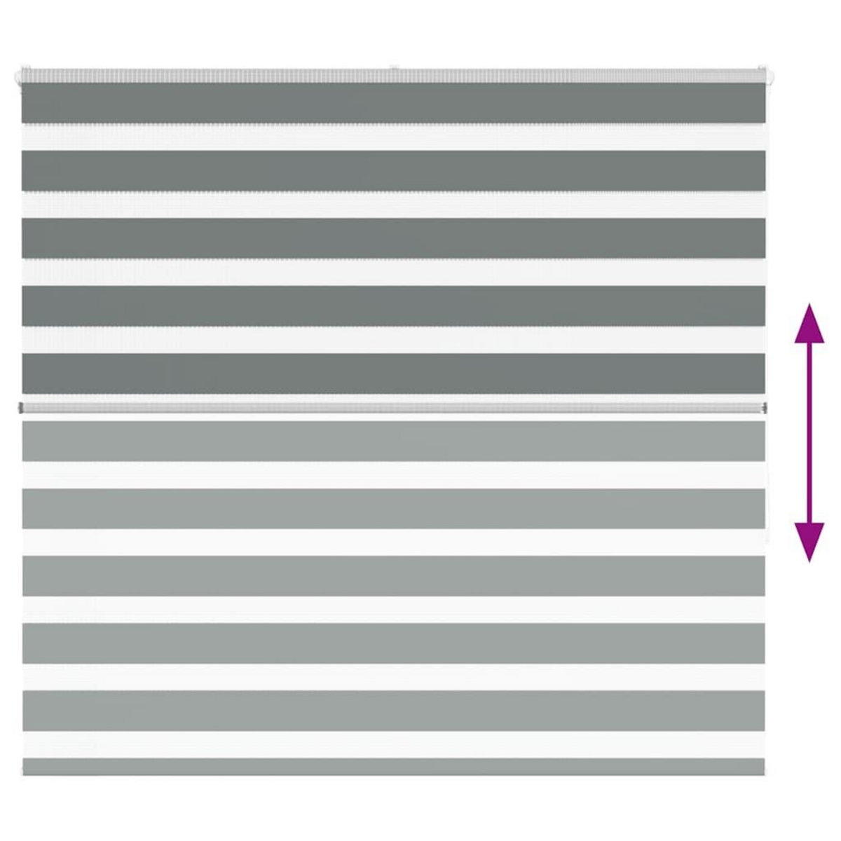 VIDAXL Store zebre gris fonce largeur du tissu 155,9 cm polyester