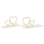 Paris Prix Lot de 2 Tables de Chevet Murales  Hearts  41cm Or