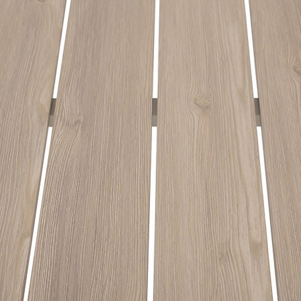 HESPERIDE Table de jardin fixe en aluminium effet bois 4 places EVASION