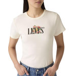Levi's T Shirt  Femme Levi's Graphic Rickie. Coloris disponibles : Blanc
