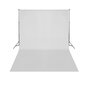 Voir la diapositive 1 : VIDAXL Support de fond telescopique et toile de fond blanc 3x5 m