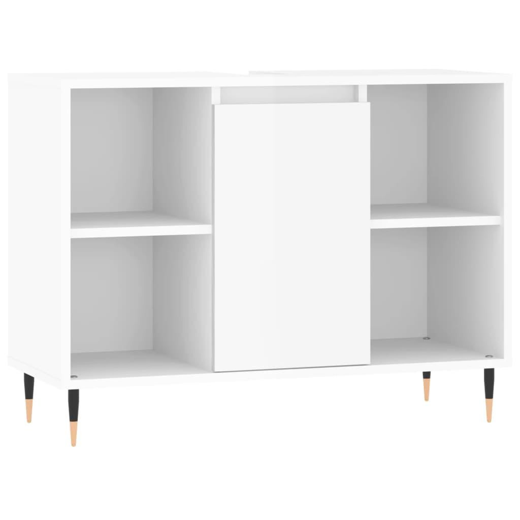 Voir la diapositive 2 : VIDAXL Armoire de salle de bain blanc brillant 80x33x60 cm