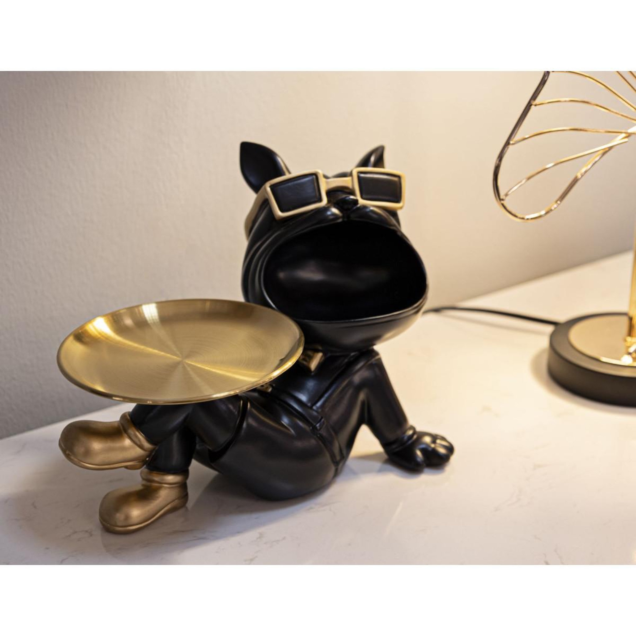 Voir la diapositive 6 : Paris Prix Vide-poche statuette chien  dog buddy  27cm noir
