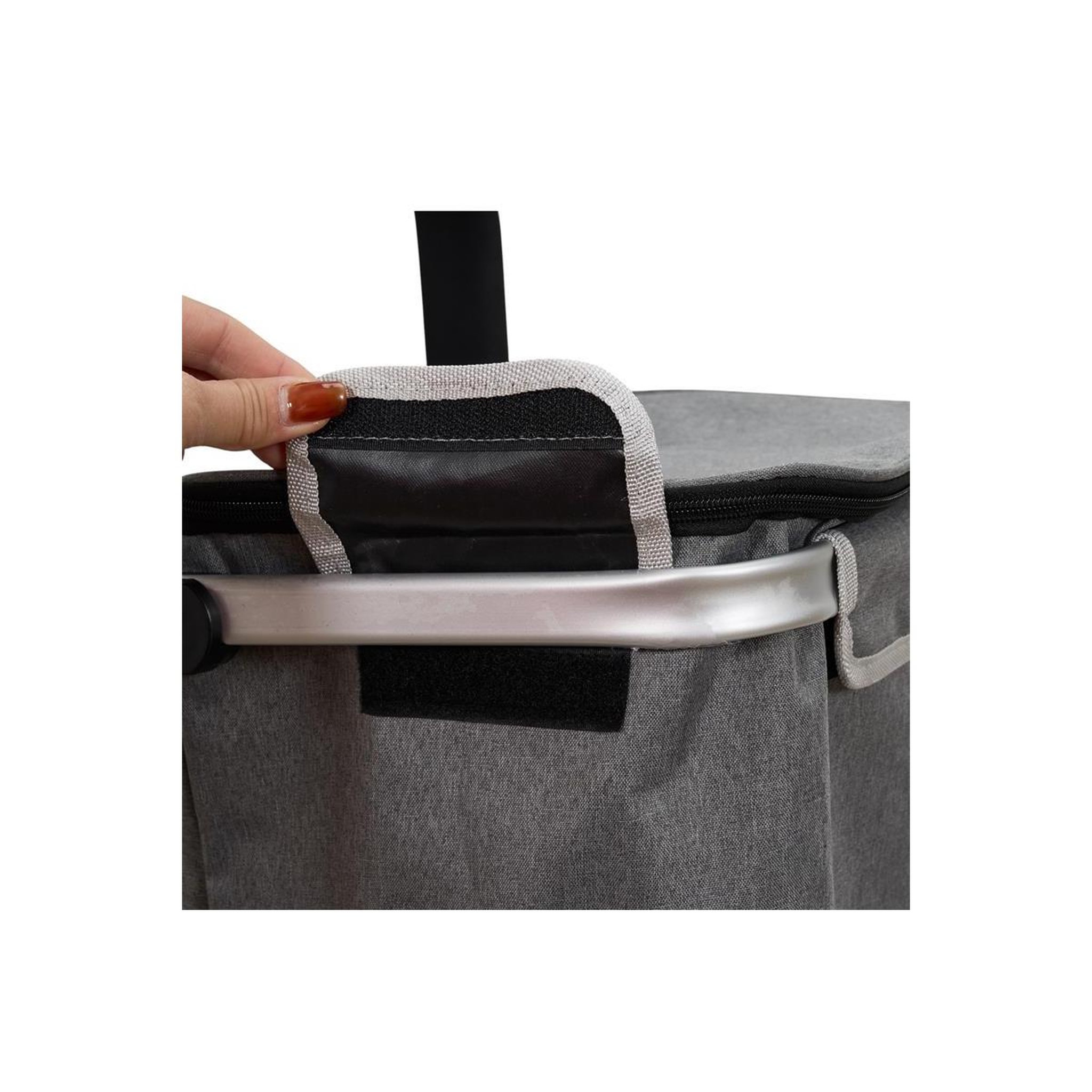 Voir la diapositive 6 : JET LAG Chariot de marché 2 compartiments  fraîcheur  99cm gris