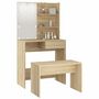 Voir la diapositive 5 : VIDAXL Ensemble de coiffeuse avec LED Chene Sonoma Bois d'ingenierie