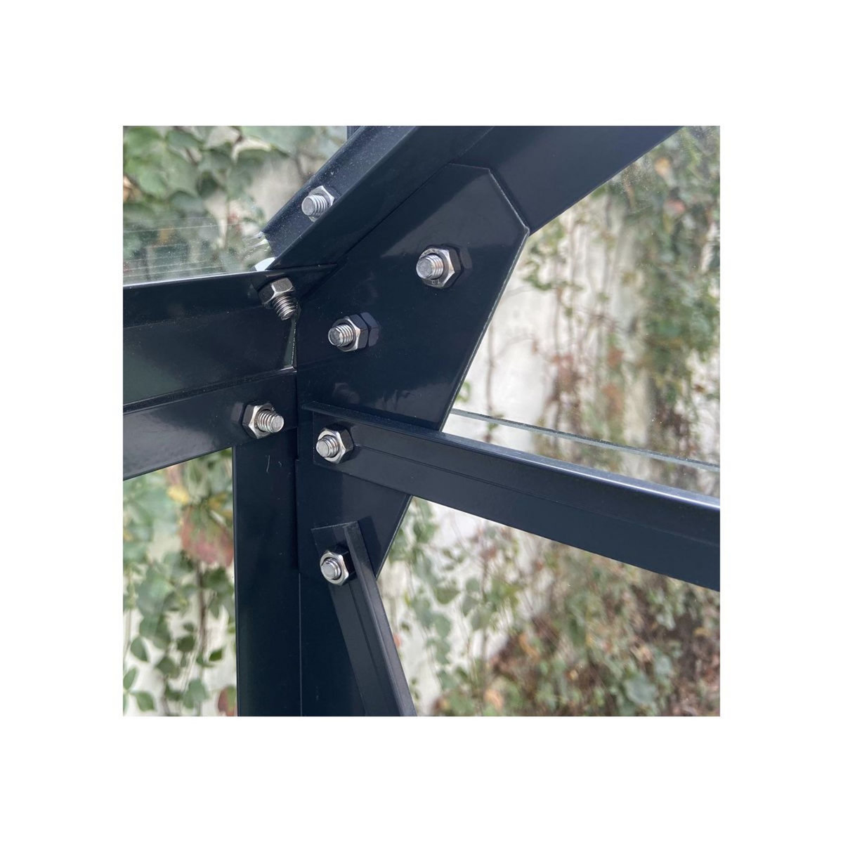 GREEN PROTECT Serre de jardin en verre trempé 8,98m² 