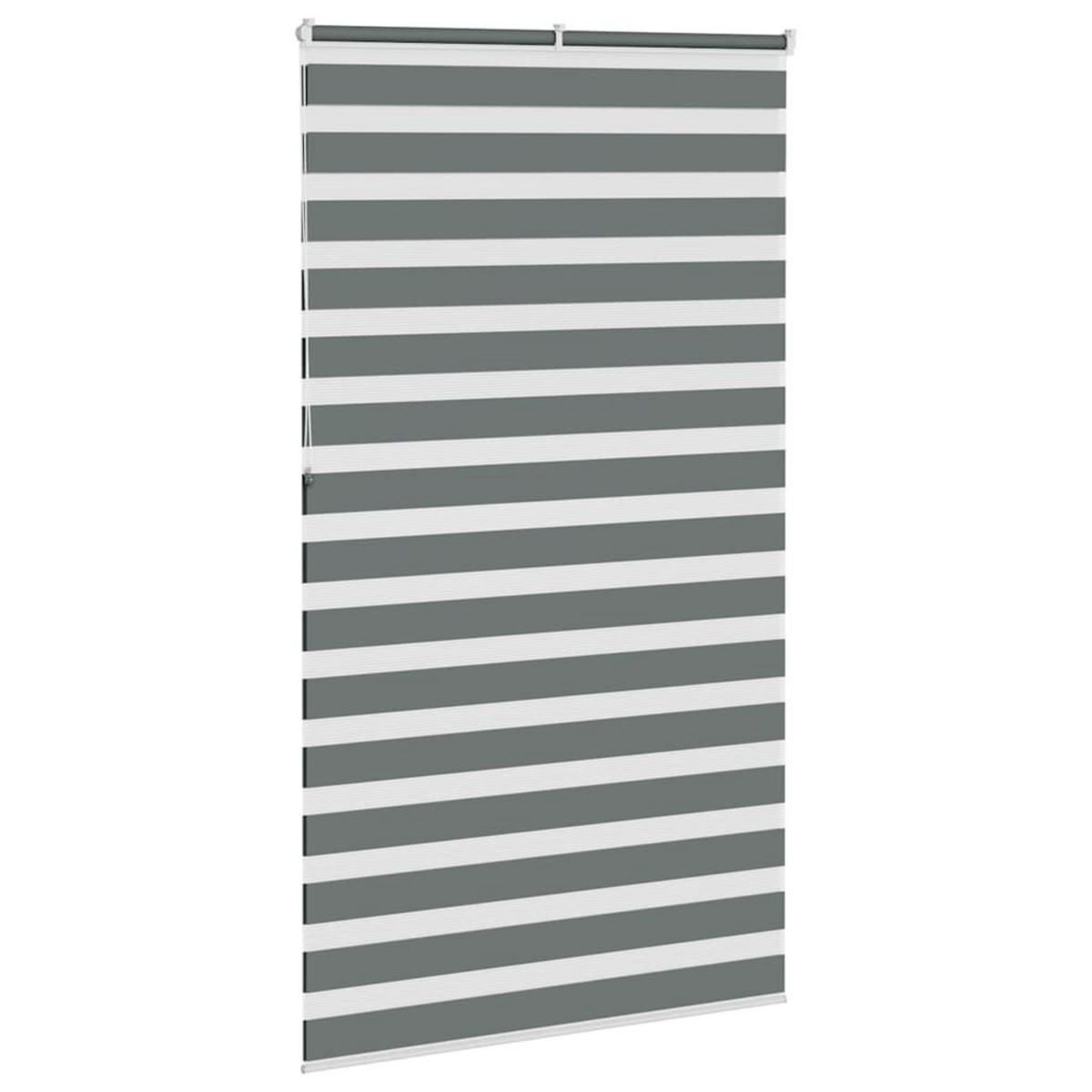 VIDAXL Store zebre gris fonce largeur du tissu 115,9 cm polyester