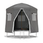 Voir la diapositive 1 : JUMP4FUN Tente cabane pour trampoline 8FT-244cm - Gris