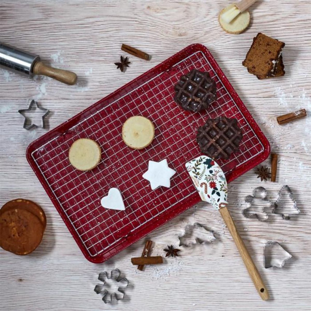 Paris Prix Coffret Pâtisserie 9 Pièces  Noël  42cm Rouge