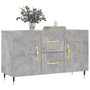 Voir la diapositive 3 : VIDAXL Buffet gris beton 100x36x60 cm bois d'ingenierie