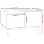 Voir la diapositive 6 : VIDAXL Table basse chene fume 55x55x36,5 cm bois d'ingenierie