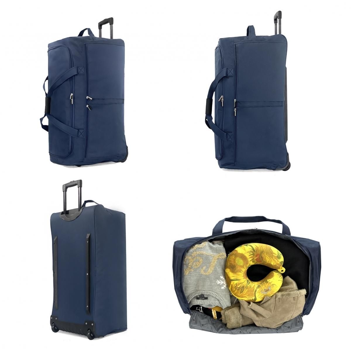 David Jones Sac de voyage avec roulettes 120L grand volume 76cm