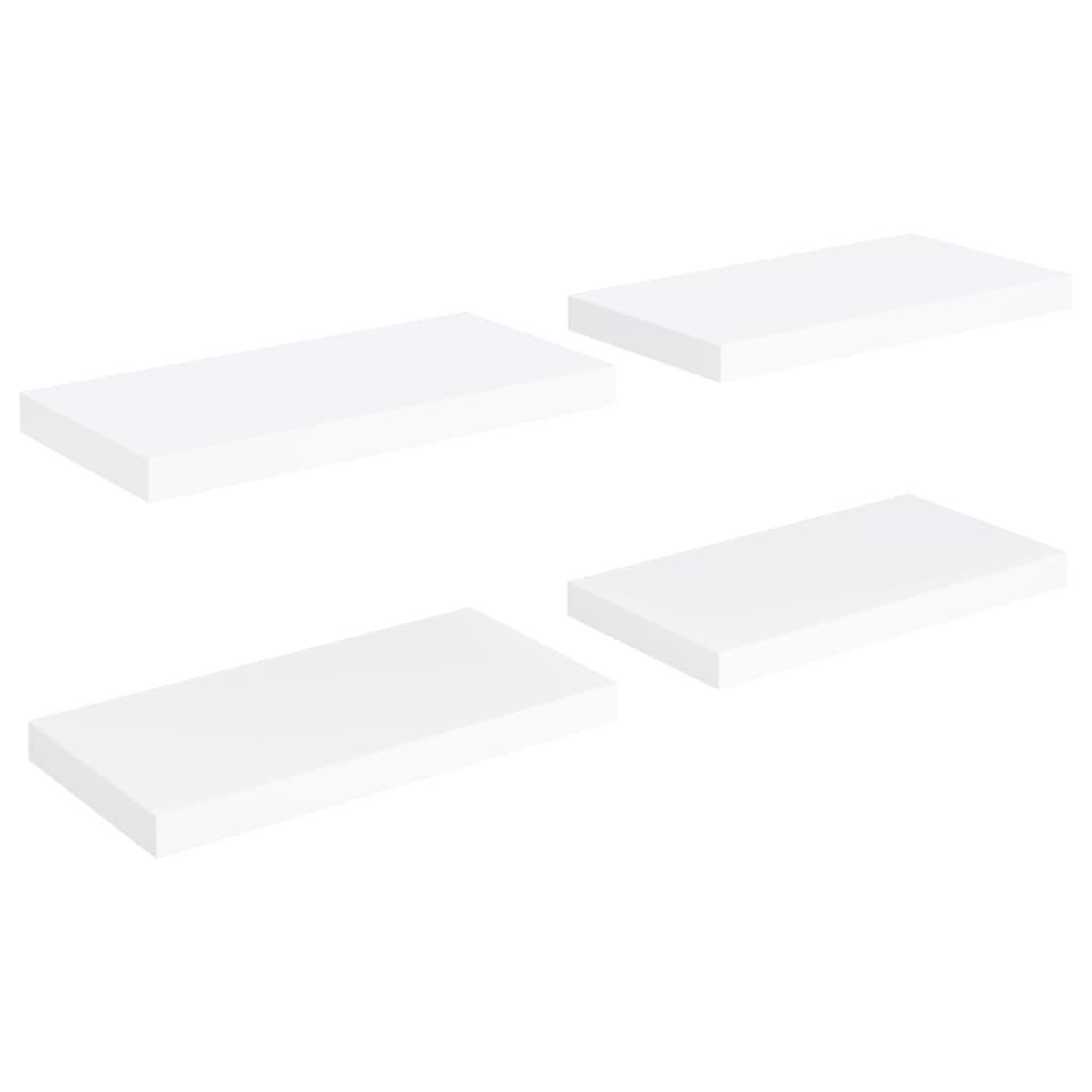 Voir la diapositive 2 : VIDAXL Etageres murales flottantes 4 pcs Blanc 50x23x3,8 cm MDF
