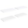 Voir la diapositive 2 : VIDAXL Etageres murales flottantes 4 pcs Blanc 50x23x3,8 cm MDF