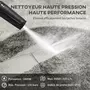 HOMCOM Nettoyeur haute pression 1800 W - 150 bars max. - 510 l/h max. - 2 roues - PP bleu noir