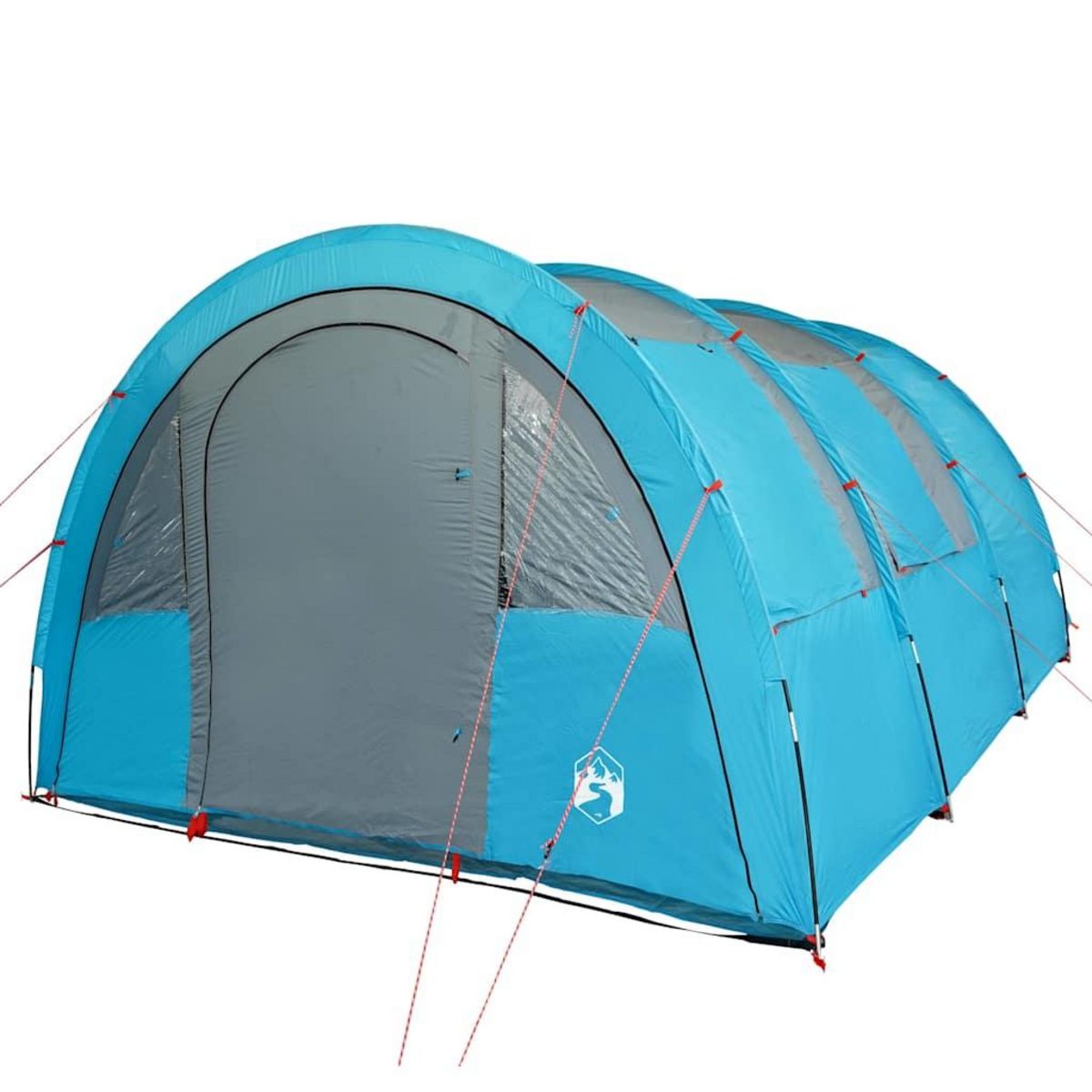 VIDAXL Tente de camping tunnel 4 personnes bleu impermeable