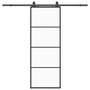 Voir la diapositive 2 : VIDAXL Porte coulissante kit de quincaillerie noir 76x205 cm verre ESG