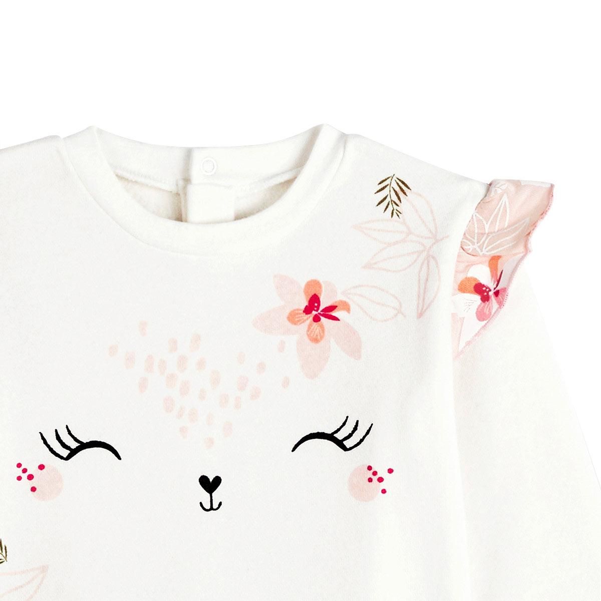 Petit Béguin Sweat-shirt bébé en molleton Kalaoupe