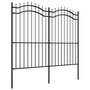 Voir la diapositive 3 : VIDAXL Cloture de jardin avec sommet de lance Noir 222 cm