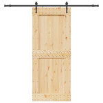 VIDAXL Porte coulissante et kit de quincaillerie 95x210 cm pin massif